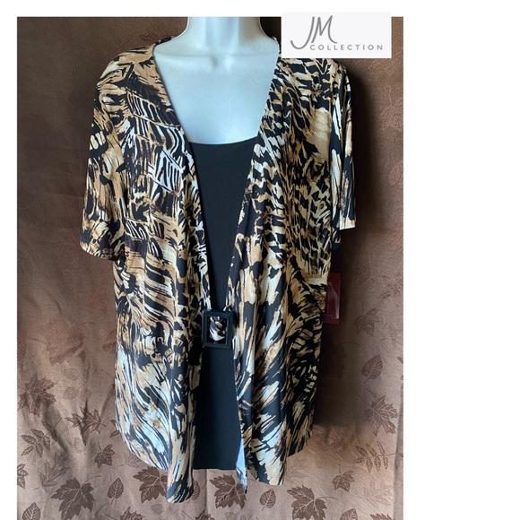 NWT JM Collection plus size 2X one-piece short sleeves - Picture 9 of 9